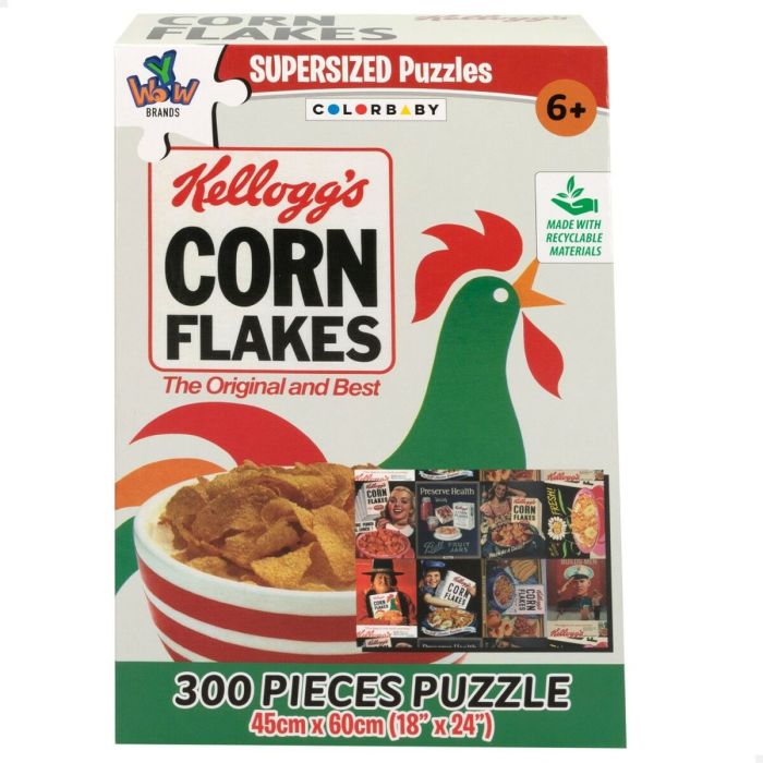 Puzzle Kellogg's Corn Flakes 300 Piezas 45 x 60 cm (6 Unidades) 4
