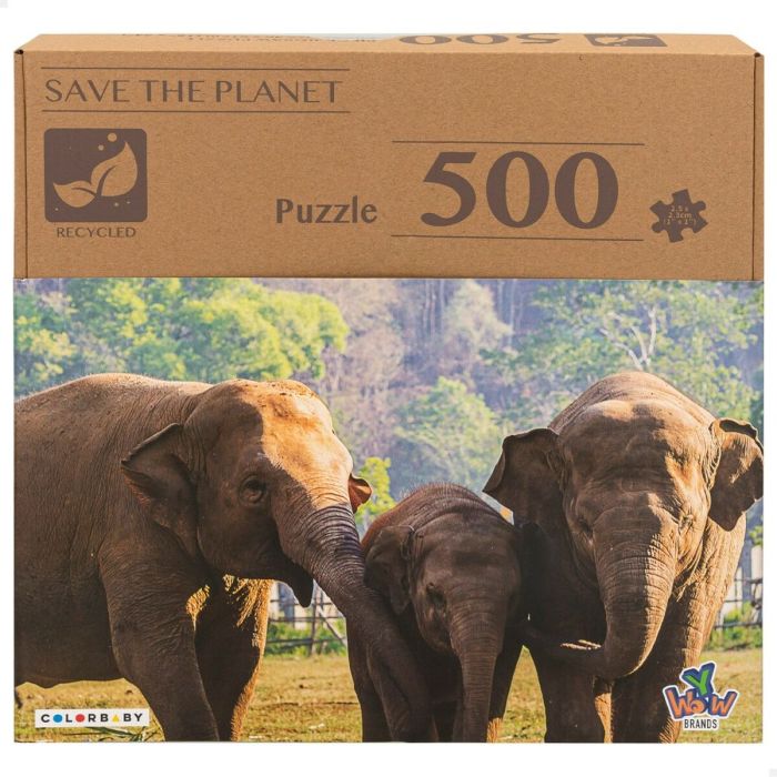 Puzzle Colorbaby Elephant 500 Piezas 6 Unidades 61 x 46 x 0,1 cm 6