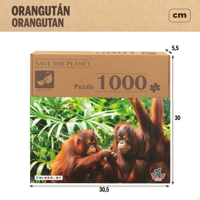 Puzzle Colorbaby Orangutan 6 Unidades 68 x 50 x 0,1 cm 1