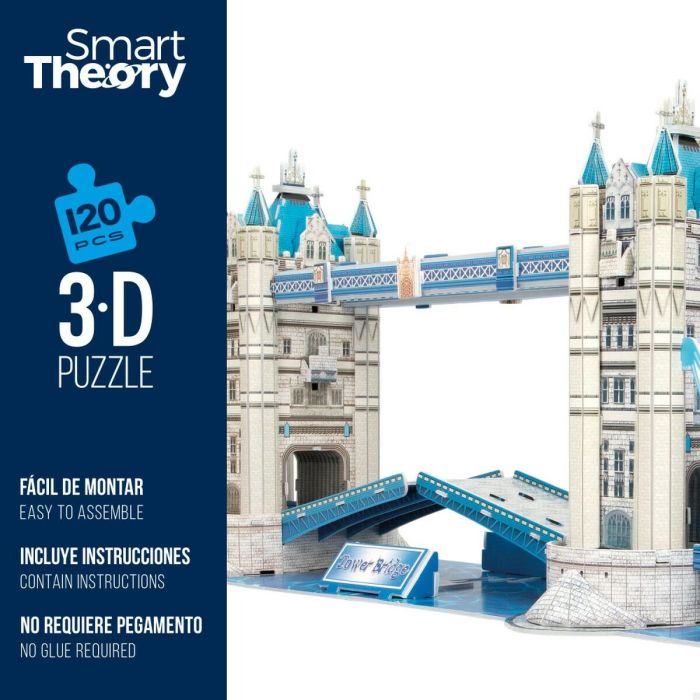 Puzzle 3D Colorbaby Tower Bridge 120 Piezas 77,5 x 23 x 18 cm (6 Unidades) 4
