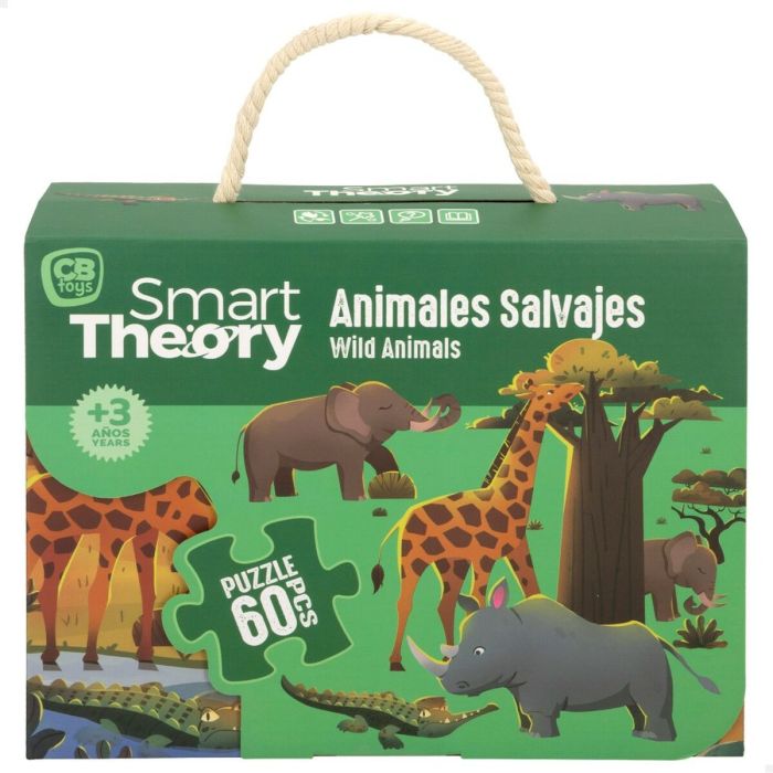 Puzzle Infantil Colorbaby Wild Animals 60 Piezas 60 x 44 cm (6 Unidades) 6