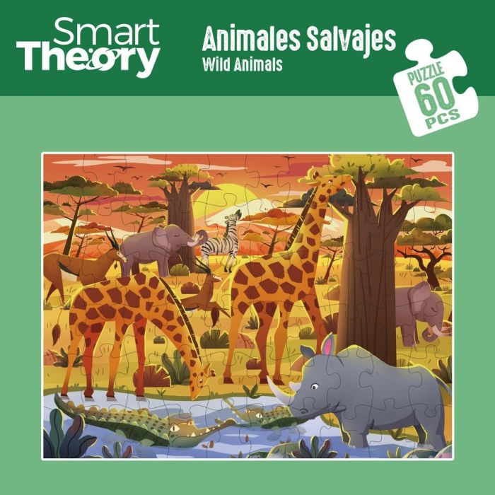 Puzzle Infantil Colorbaby Wild Animals 60 Piezas 60 x 44 cm (6 Unidades) 5