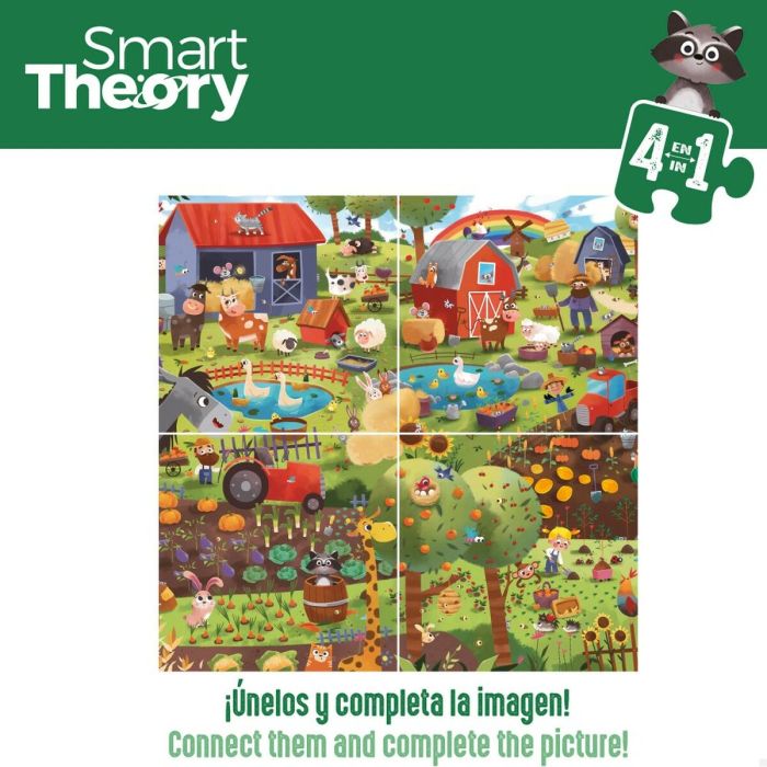 Puzzle Infantil Colorbaby 4 en 1 174 Piezas Granja 68 x 68 cm (6 Unidades) 3