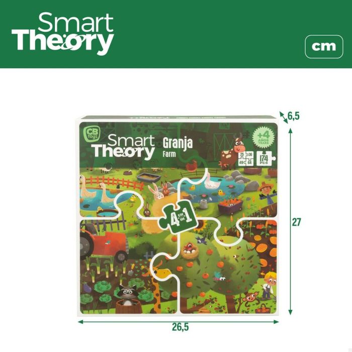 Puzzle Infantil Colorbaby 4 en 1 174 Piezas Granja 68 x 68 cm (6 Unidades) 1