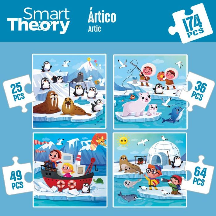 Puzzle Infantil Colorbaby Artic 4 en 1 174 Piezas 136 x 34 cm (6 Unidades) 5