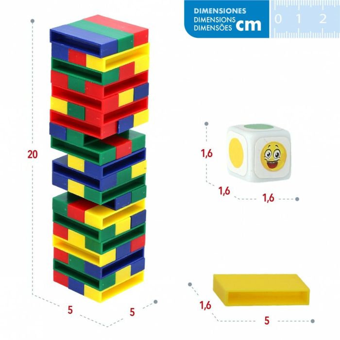 Bloques de Construcción Colorbaby 5 x 1 x 1,5 cm (12 Unidades) (61 Piezas) 3