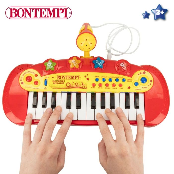Piano Interactivo para Bebé Bontempi Infantil Micrófono 33 x 13 x 19,5 cm (6 Unidades) 1