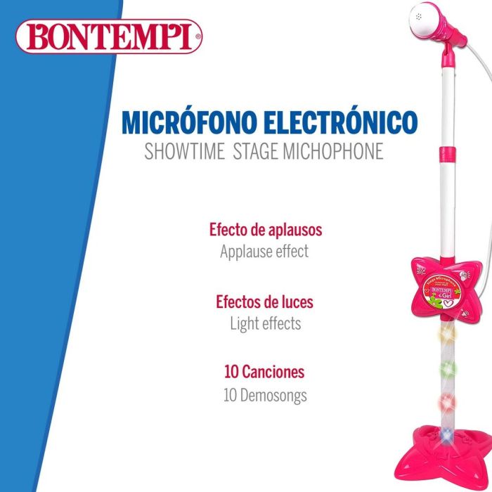 Micrófono de juguete Bontempi Rosa Eléctrico 4