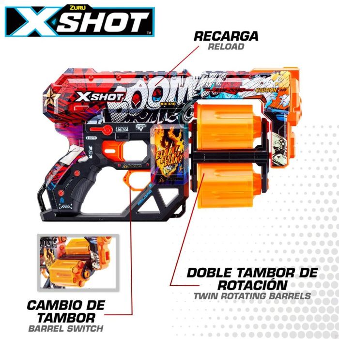 Pistola de Dardos Zuru X-Shot Dread 32 x 18,5 x 0,6 cm (6 Unidades) 3