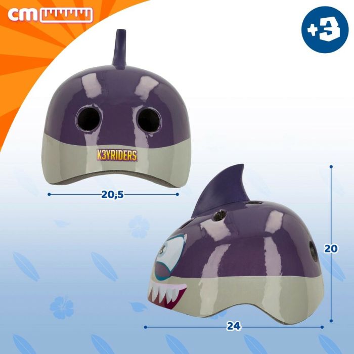 Casco Infantil K3yriders Shark 52-55 cm (4 Unidades) 1