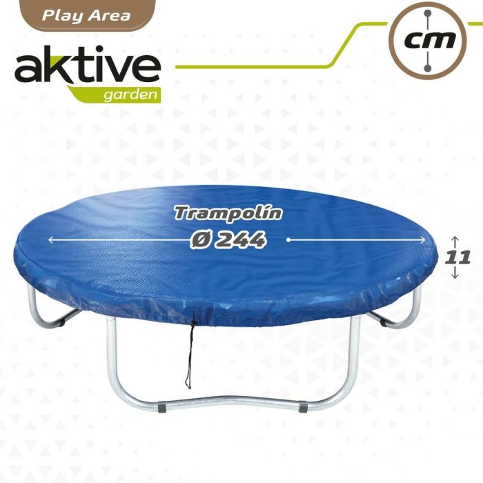 Lona de Protección Aktive Cama Elástica Azul Ø 244 cm (6 Unidades) 1