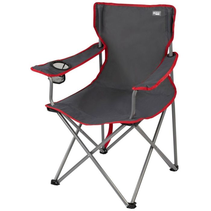 Silla Plegable para Camping Aktive Gris oscuro 45 x 82 x 47 cm (4 Unidades) 4