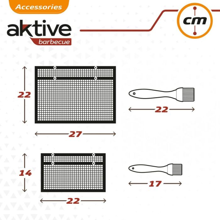 Barbacoa Portátil Aktive Silicona Plástico 27 x 24,5 x 0,4 cm 2