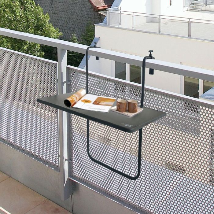 Mesa Plegable Aktive Para colgar en balcón 60 x 66,5 x 40 cm Acero (4 Unidades) 4