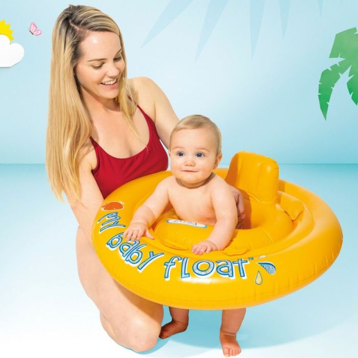 Flotador de bebé Intex Amarillo 70 x 25 x 70 cm (12 Unidades) 1