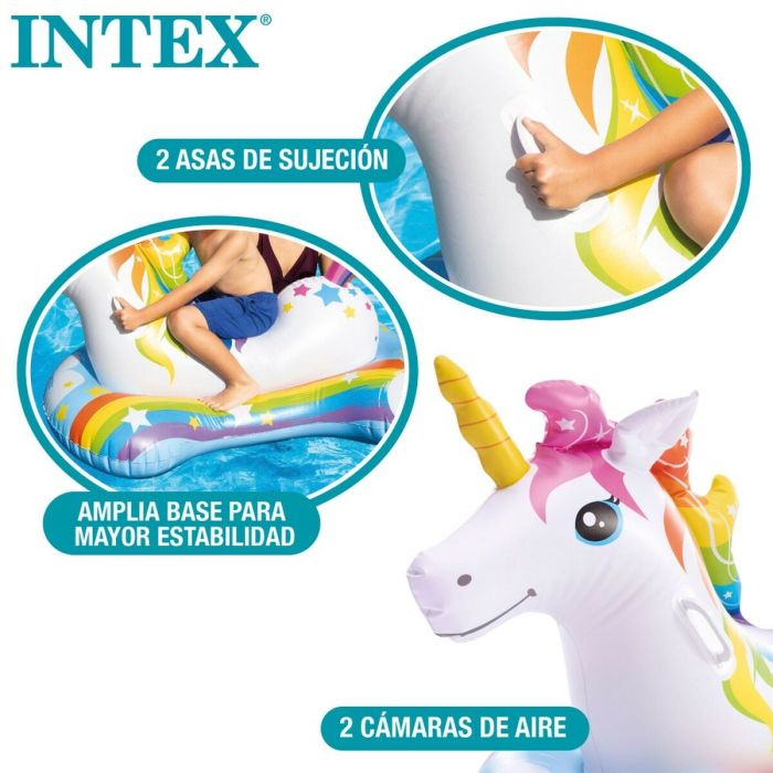 Figura Hinchable para Piscina Intex Unicornio 163 x 82 x 86 cm (6 Unidades) 4