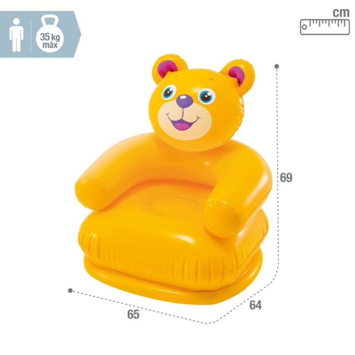 Sillón Hinchable Intex HAPPY ANIMAL 66 x 79 x 64 cm (12 Unidades) 2