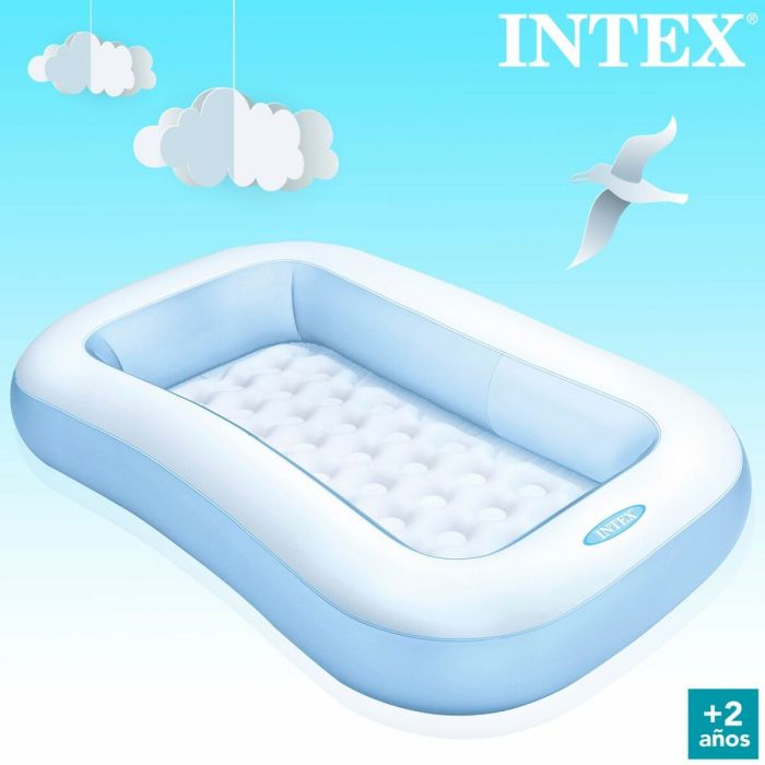 Piscina Hinchable para Niños Intex Rectangular Azul Blanco 166 x 25 x 100 cm 90 L (6 Unidades) 1