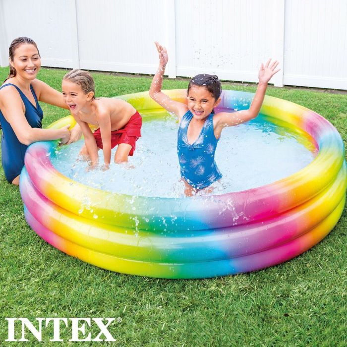 Piscina Hinchable para Niños Intex Multicolor Aros 168 x 38 x 168 cm 581 L (6 Unidades) 3