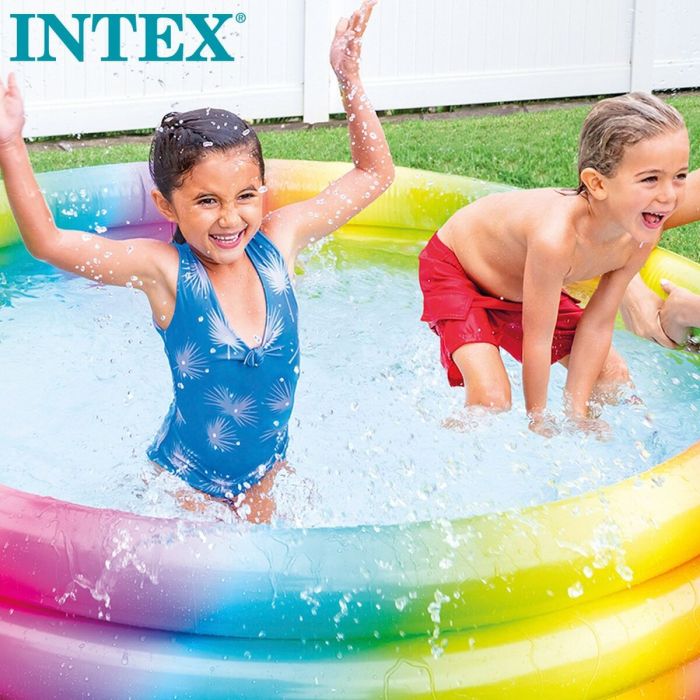 Piscina Hinchable para Niños Intex Multicolor Aros 168 x 38 x 168 cm 581 L (6 Unidades) 2