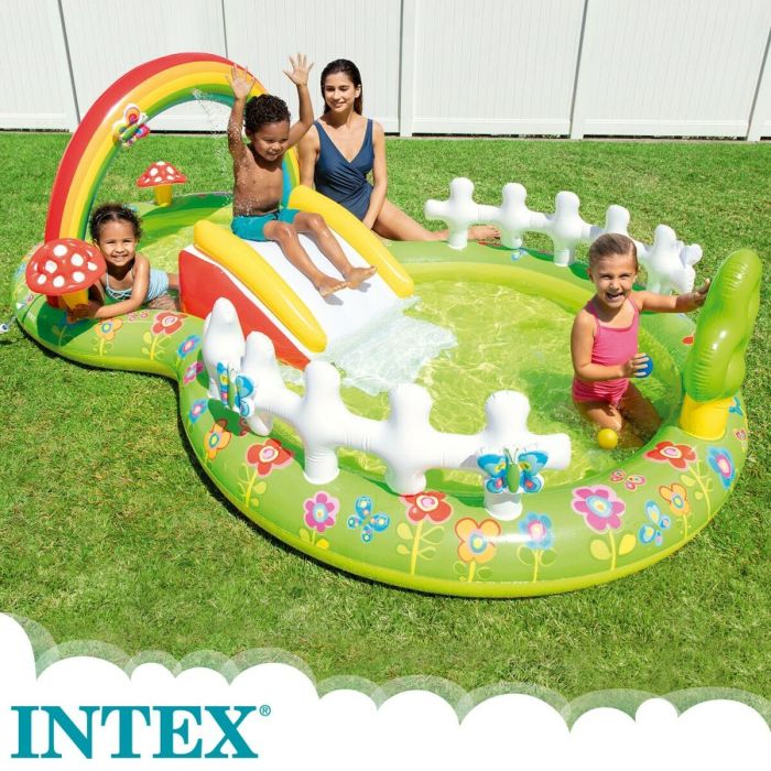 Piscina Hinchable para Niños Intex 450 L 54 kg Jardín Parque de juegos 180 x 104 x 290 cm (2 Unidades) 2