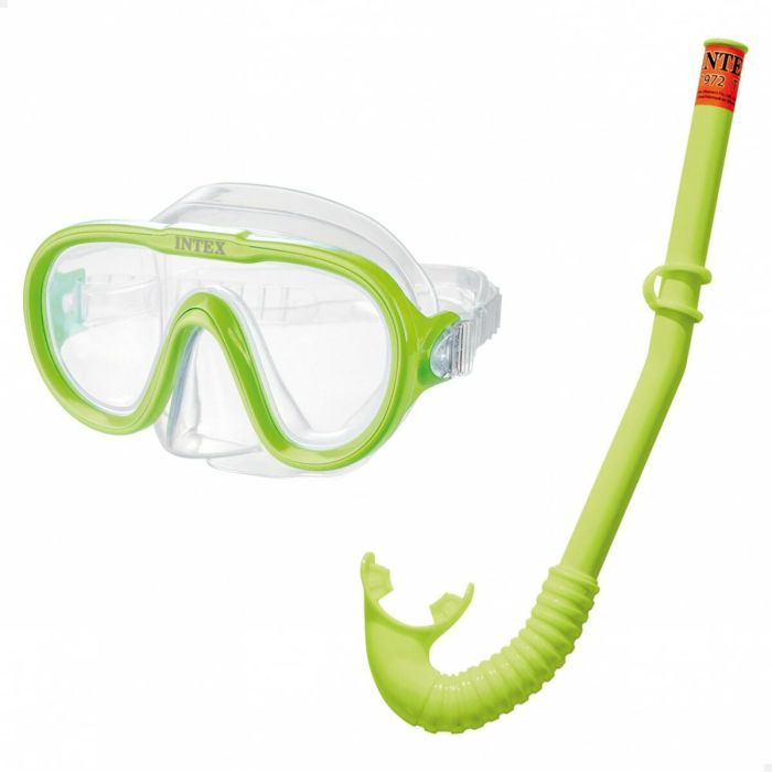 Gafas de Buceo con Tubo Intex Adventurer Verde 4