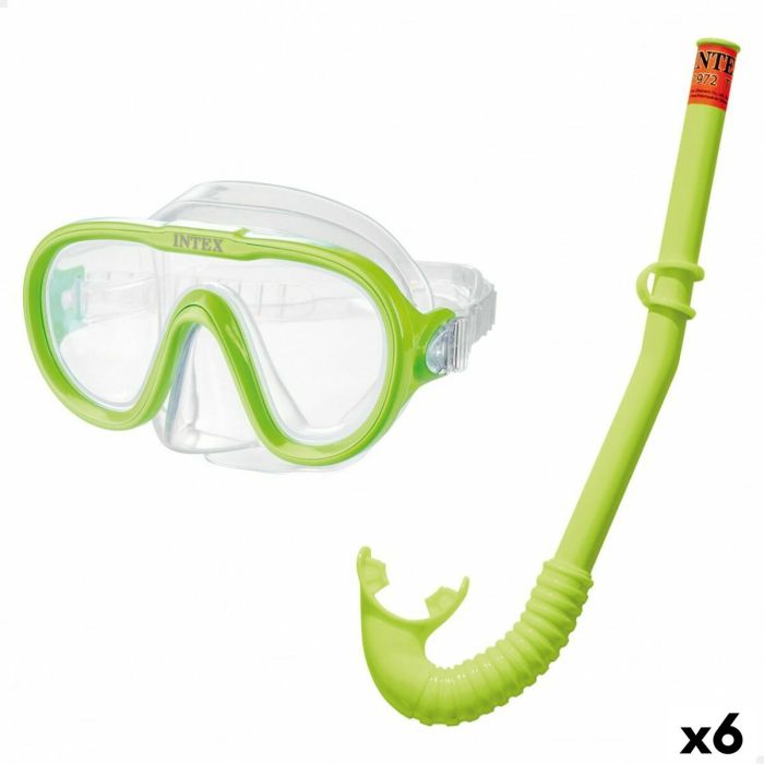 Gafas de Buceo con Tubo Intex Adventurer Verde 5