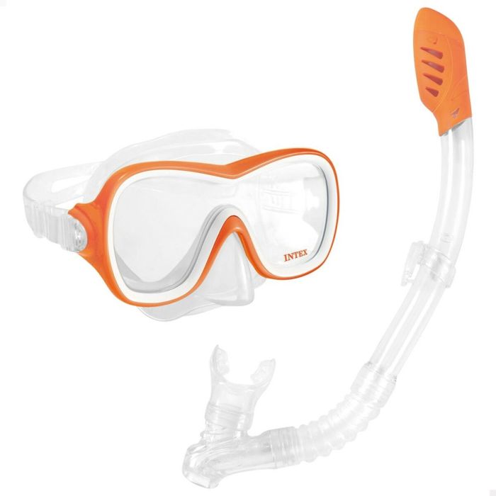 Gafas de Buceo con Tubo Intex Wave Rider Naranja 3