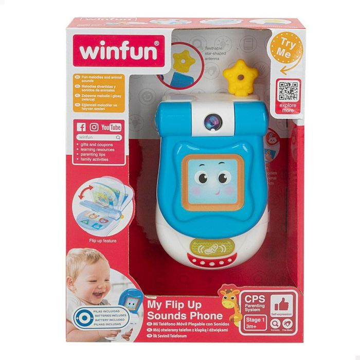 Teléfono de Juguete Winfun 7 x 13,5 x 4,1 cm (6 Unidades) 1