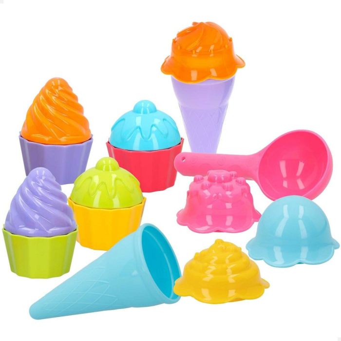 Set de Juguetes de Playa Colorbaby 15 Piezas Moldes Helado Cupcake (24 Unidades) 1