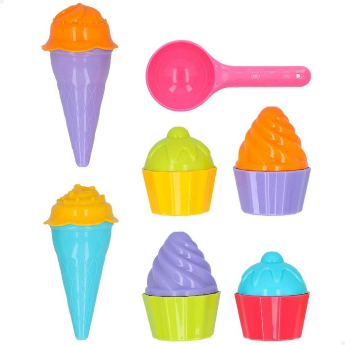 Set de Juguetes de Playa Colorbaby 15 Piezas Moldes Helado Cupcake (24 Unidades) 2