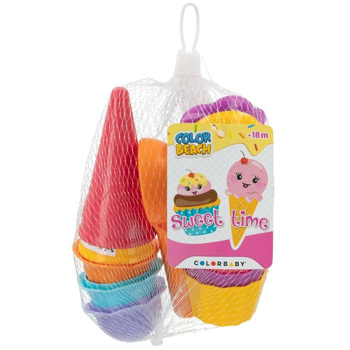 Set de Juguetes de Playa Colorbaby 15 Piezas Moldes Helado Cupcake (24 Unidades) 4