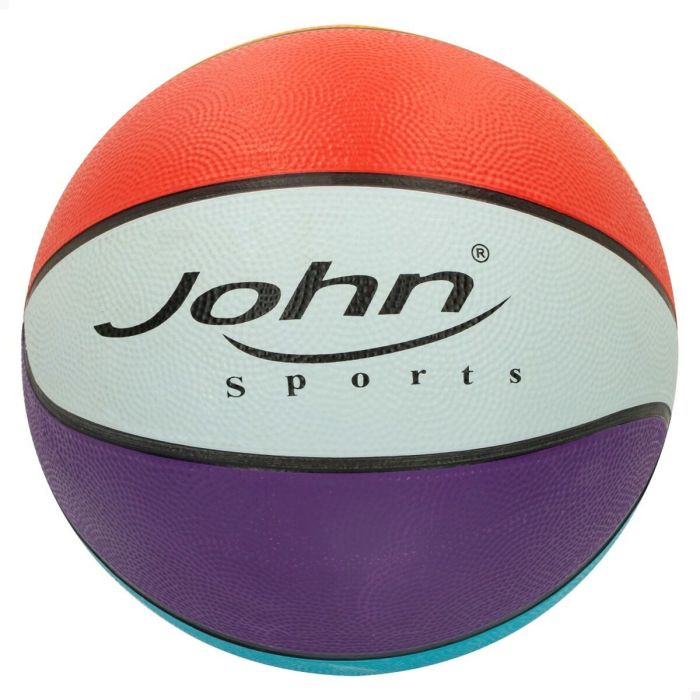 Balón de Baloncesto John Sports Rainbow 7 Ø 24 cm 12 Unidades 1