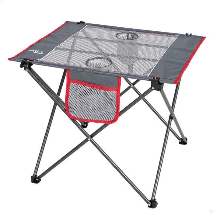 Mesa Plegable Aktive Camping Gris 62 x 50 x 50 cm (2 Unidades) 6