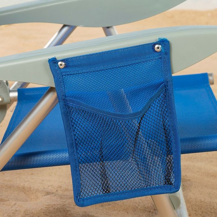 Silla de Playa Aktive Azul 47 x 67 x 43 cm (2 Unidades) 4