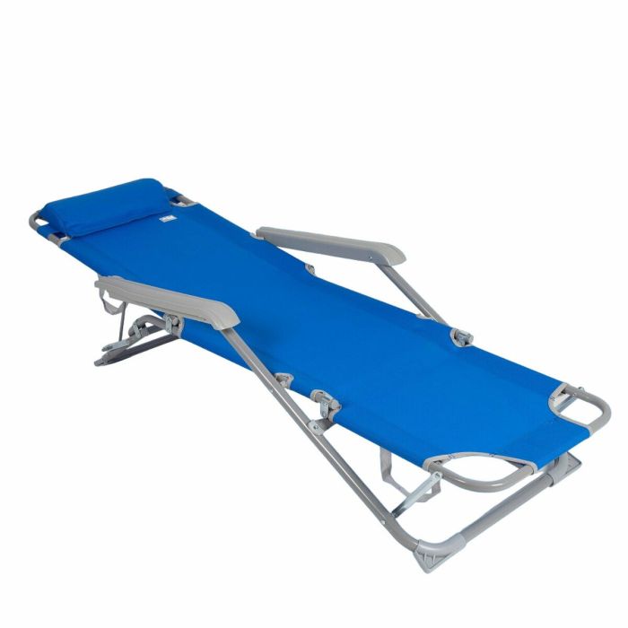 Tumbona reclinable Aktive Azul 153 x 33 x 47 cm 6
