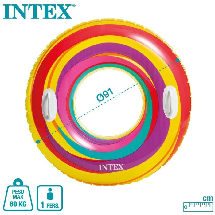 Flotador Hinchable Donut Intex Ø 91 cm 91 x 22 x 91 cm (24 Unidades) 1