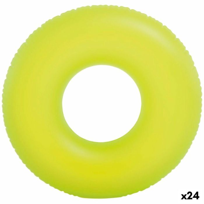 Flotador Hinchable Donut Intex Neon 91 x 91 cm (24 Unidades)