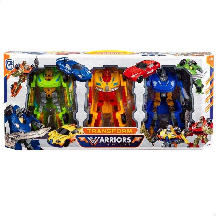 Robot Colorbaby Transform Warriors Coche 9 x 14,5 x 4,5 cm 4 Unidades 2