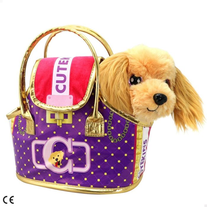 Peluche Funville Cutekins Bolso Perro 25 x 20 x 13 cm (2 Unidades) 1