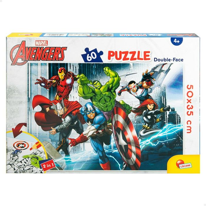 Puzzle Infantil The Avengers Doble cara 60 Piezas 50 x 35 cm (12 Unidades) 5