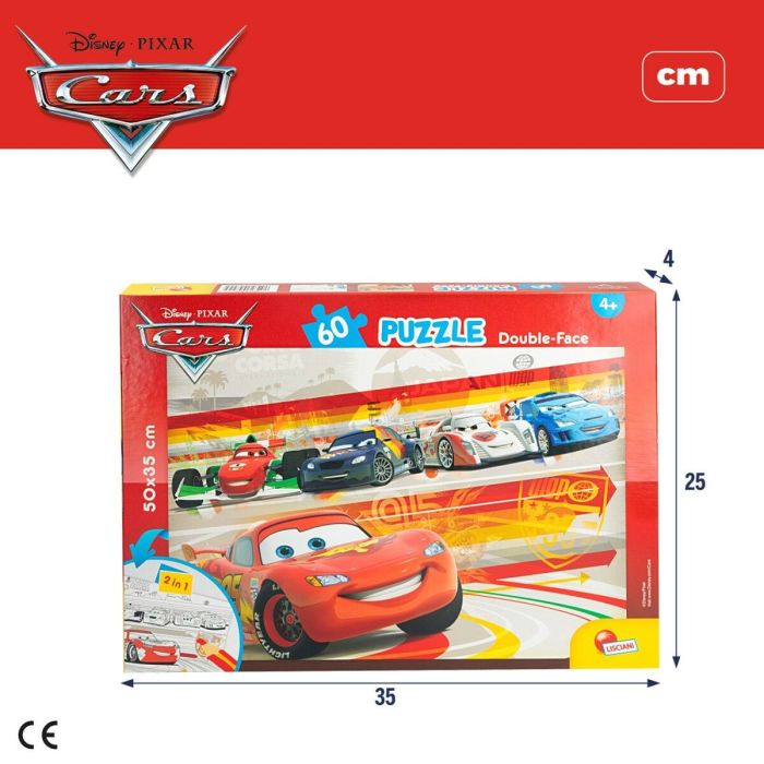 Puzzle Infantil Cars Doble cara 60 Piezas 50 x 35 cm (12 Unidades) 1