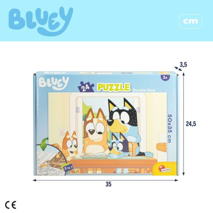 Puzzle Infantil Bluey Doble cara 24 Piezas 50 x 35 cm (12 Unidades) 1