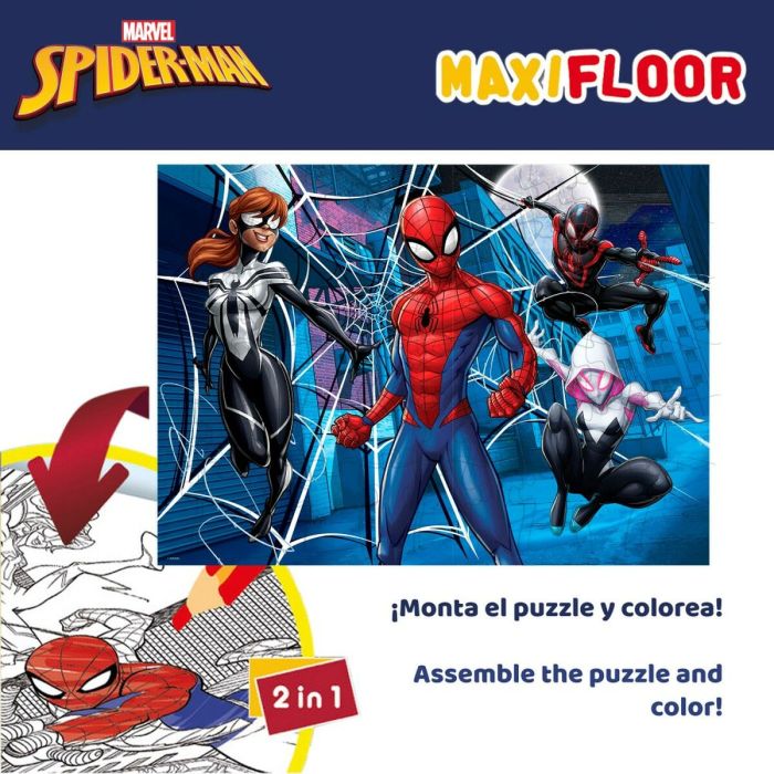 Puzzle Infantil Spider-Man Doble cara 60 Piezas 70 x 1,5 x 50 cm (6 Unidades) 2