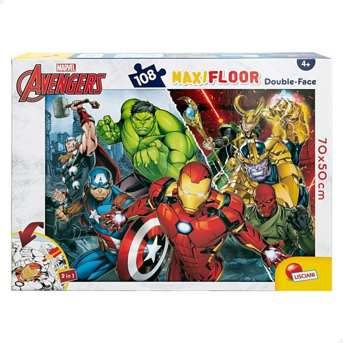 Puzzle Infantil The Avengers Doble cara 108 Piezas 70 x 1,5 x 50 cm (6 Unidades) 5