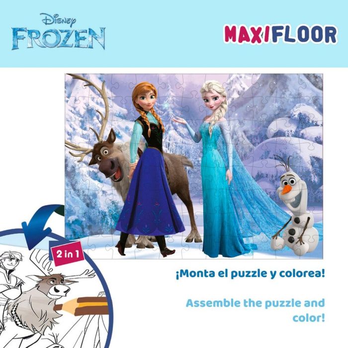 Puzzle Infantil Frozen Doble cara 108 Piezas 70 x 1,5 x 50 cm (6 Unidades) 4