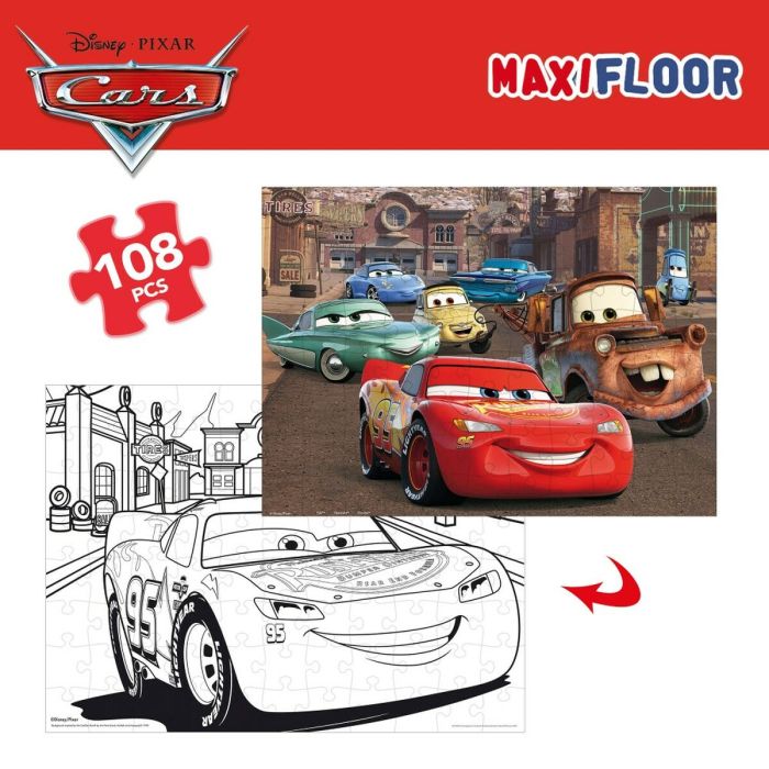 Puzzle Infantil Cars Doble cara 108 Piezas 70 x 1,5 x 50 cm (6 Unidades) 5