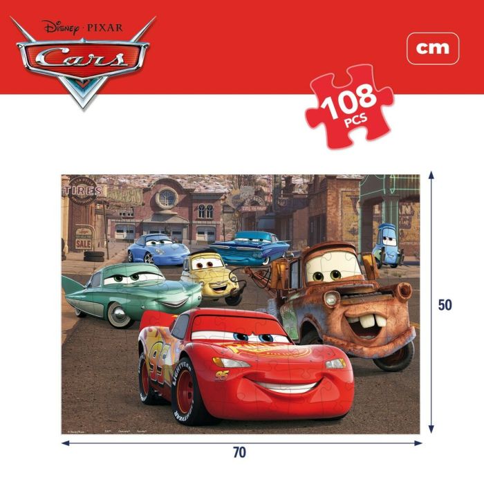 Puzzle Infantil Cars Doble cara 108 Piezas 70 x 1,5 x 50 cm (6 Unidades) 2