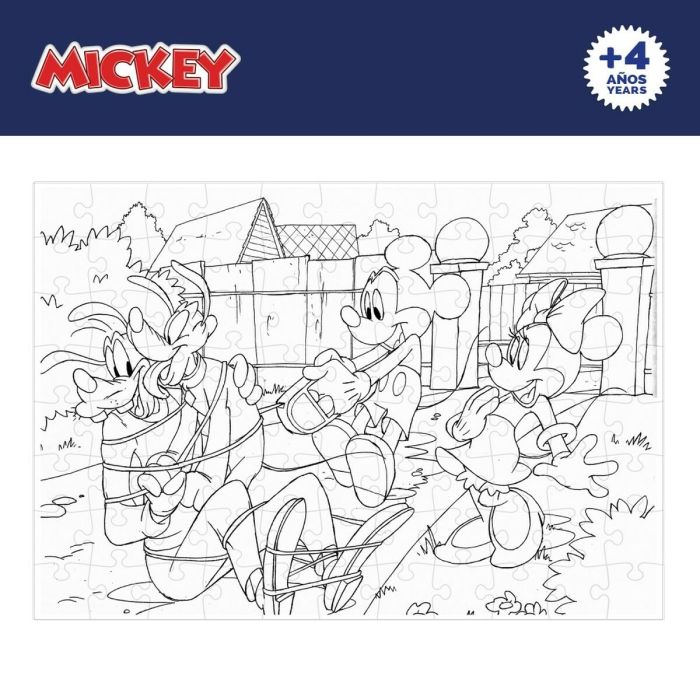Puzzle Infantil Mickey Mouse Doble cara 108 Piezas 70 x 1,5 x 50 cm (6 Unidades) 3