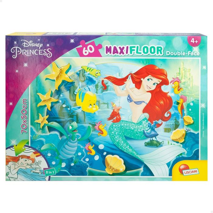 Puzzle Infantil Princesses Disney Doble cara 60 Piezas 70 x 1,5 x 50 cm (6 Unidades) 6